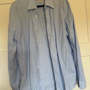Pronto Uomo Light Blue Striped Button Down Shirt